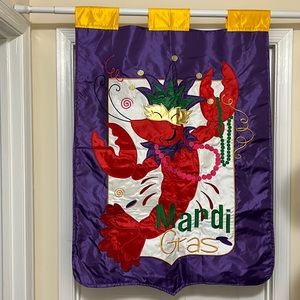 Mardi Gras Flag approx 30” x 36